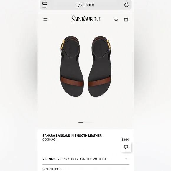 New YSL SAHARA SANDALS | EU 39 - Picture 13 of 17